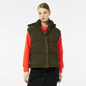 Женский жилет Lacoste с капюшоном, коричневый, арт. BF2413