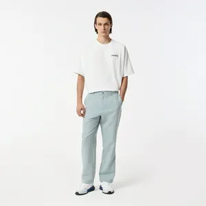 Мужские брюки Lacoste хлопок и лён, синий, арт. HH0529