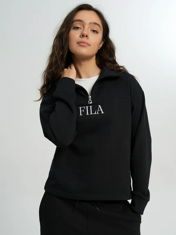 Толстовка FILA с молнией ¾, черный, арт. 144214FLA-99