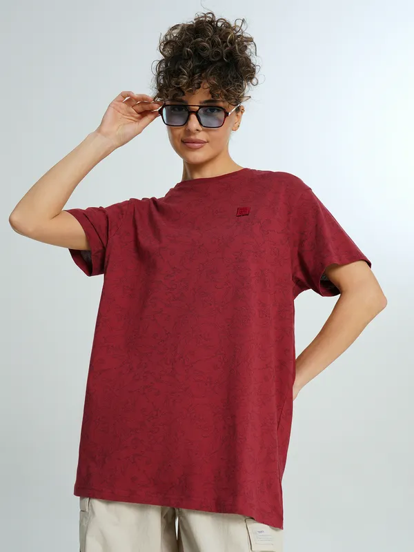Футболка FILA Оверсайз, красный, арт. 144227FLA-H1