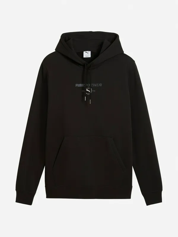 Худи Puma с надписью и флисовой изнанкой, черный, арт. 694295P0P-01