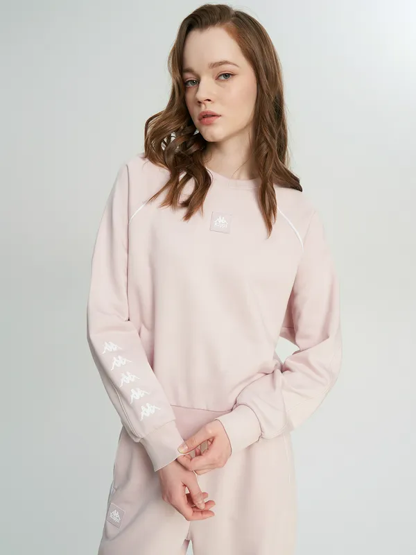 Свитшот женский Kappa свободного кроя, розовый, арт. 144174KAP-80