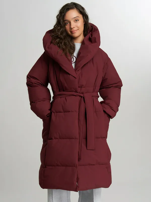 Пальто Robe di Kappa длинное на искусственном пуху, красный, арт. 145697R2Y-84