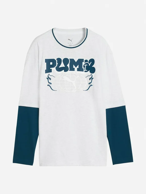 Лонгслив Puma с рисунком, белый, арт. 694662P0P-05