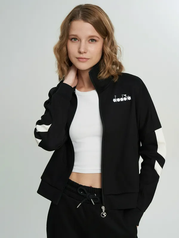 Толстовка Diadora на молнии свободного кроя, черный, арт. 144871D07-99