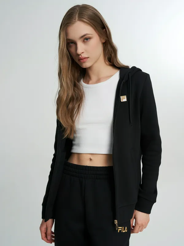 Толстовка FILA на молнии с капюшоном, черный, арт. 147075FLA-99