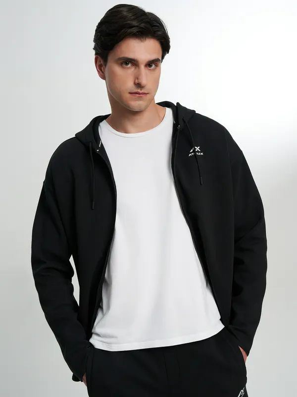 Толстовка Athlex на молнии с капюшоном, черный, арт. 145618A31-99