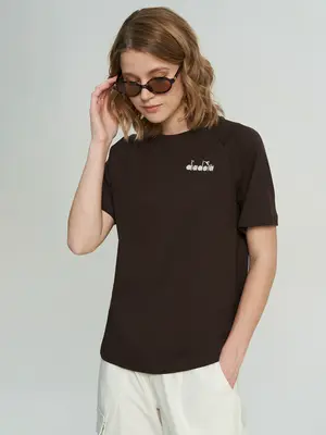Футболка женская Diadora с логотипом, коричневый, арт. 144866D07-T4