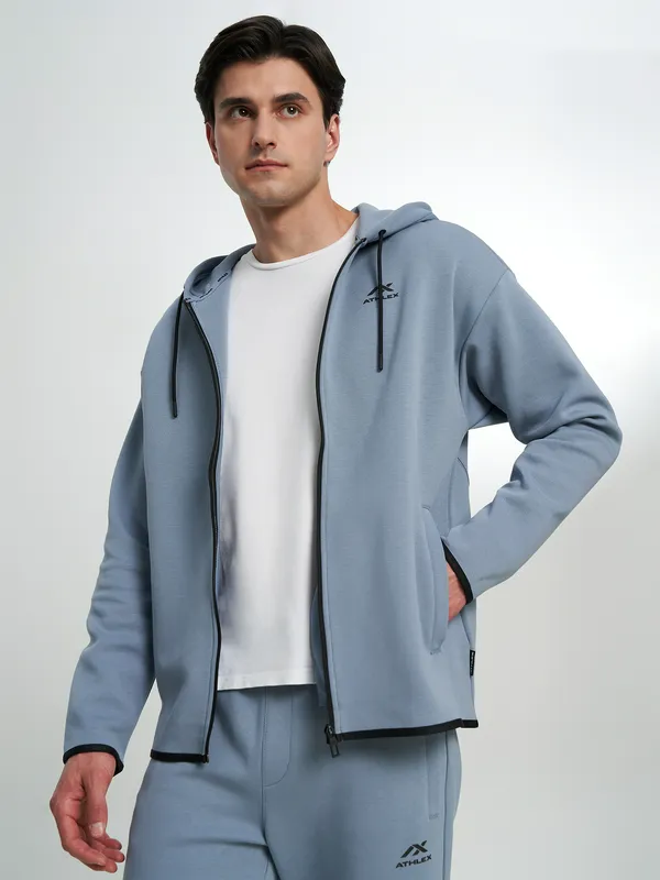 Толстовка Athlex на молнии с капюшоном, голубой, арт. 145618A31-S0