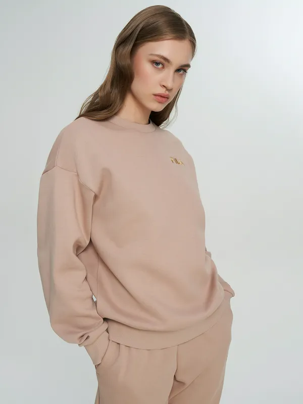 Свитшот женский FILA свободного кроя, бежевый, арт. 139911FLA-T1