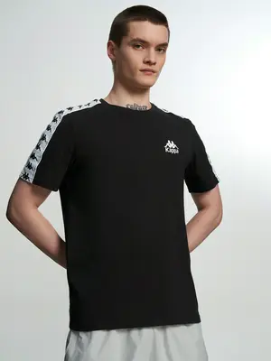 Футболка Kappa Banda d’Origini с логотипом, черный, арт. 125939KAP-B1