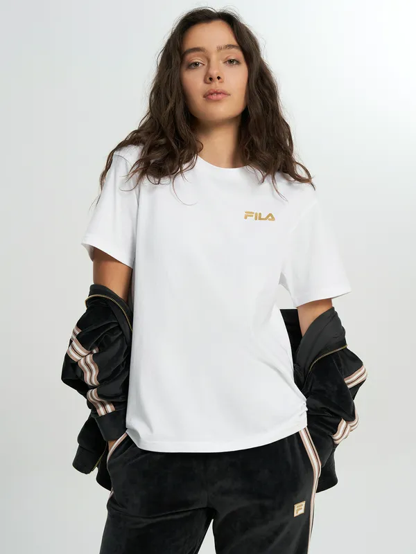 Футболка FILA свободного кроя с логотипом, белый, арт. 125658FLA-00