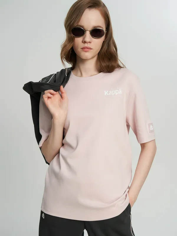 Футболка Kappa свободная с логотипом, розовый, арт. 144172KAP-80