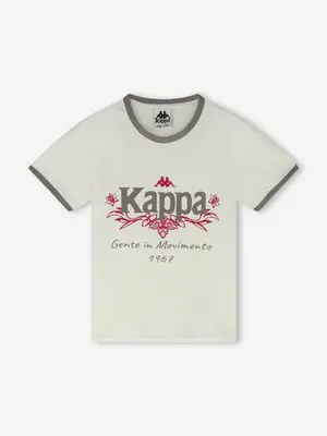 Футболка Kappa приталенная с логотипом, бежевый, арт. 145732KAP-01