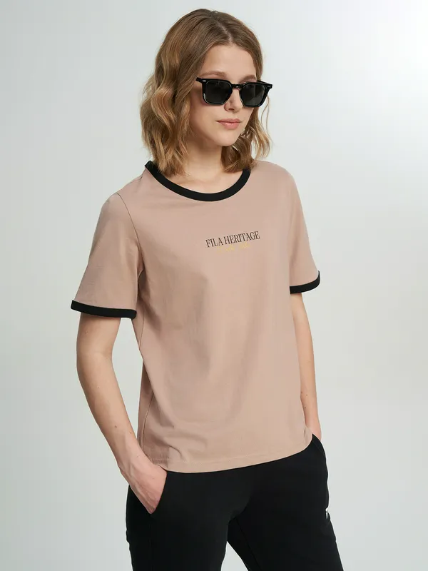 Футболка FILA с логотипом, бежевый, арт. 144280FLA-T1