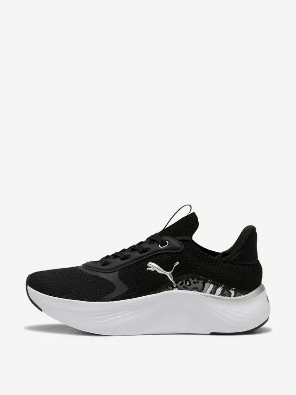 Кроссовки женские Puma Softride Mayve 2 Animal со вставками из сетки, черный, арт. 314089P0P-01