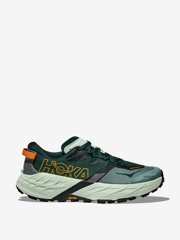 Кроссовки Hoka One One Speedgoat 7 с подошвой Vibram, зеленый, арт. 1171928H0X-BFS