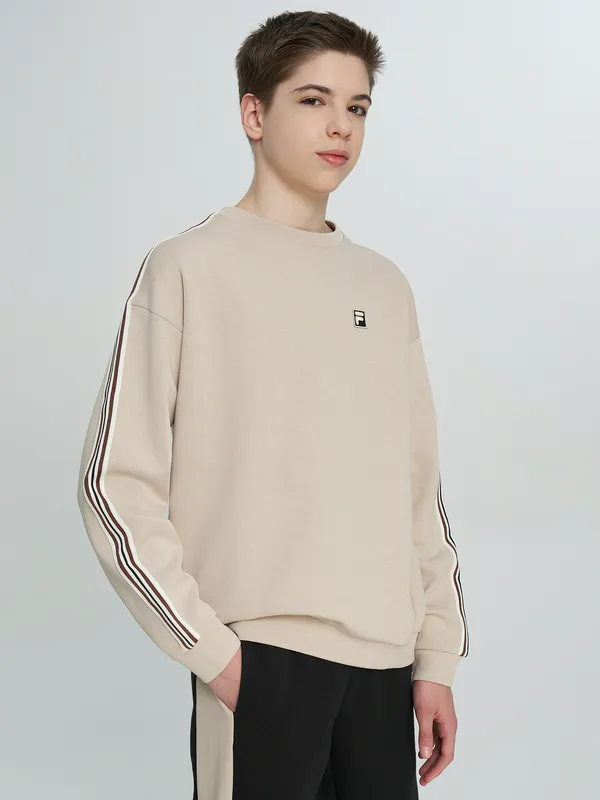 Свитшот детский FILA свободного кроя, бежевый, арт. 145853FLA-T0