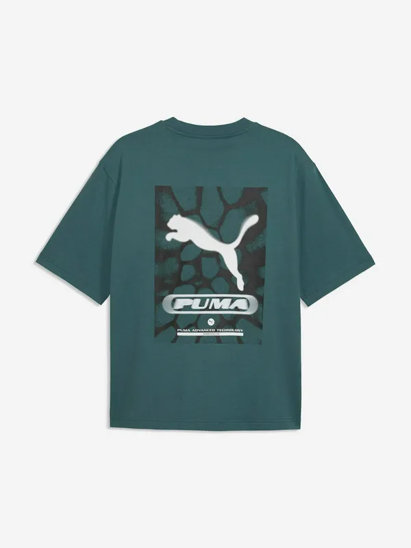 Футболка Puma свободного кроя с принтом, зеленый, арт. 694321P0P-69