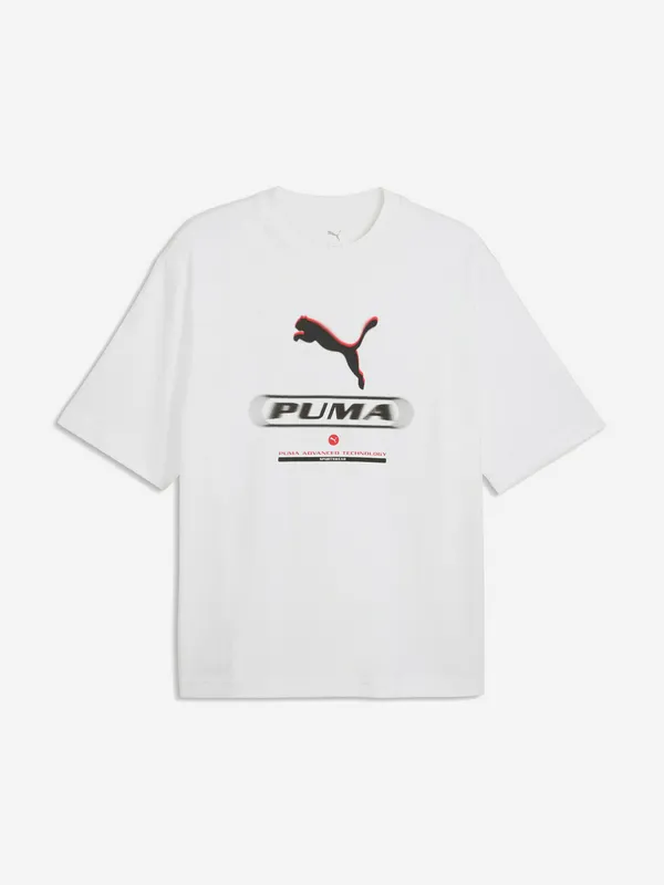 Футболка Puma свободного кроя с принтом, белый, арт. 694321P0P-02