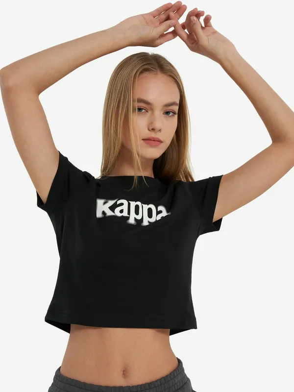 Футболка Kappa приталенная с логотипом, черный, арт. 141227KAP-99