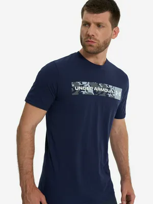 Футболка Under Armour Camo Chest Stripe, синий, арт. 1376830U0F-410