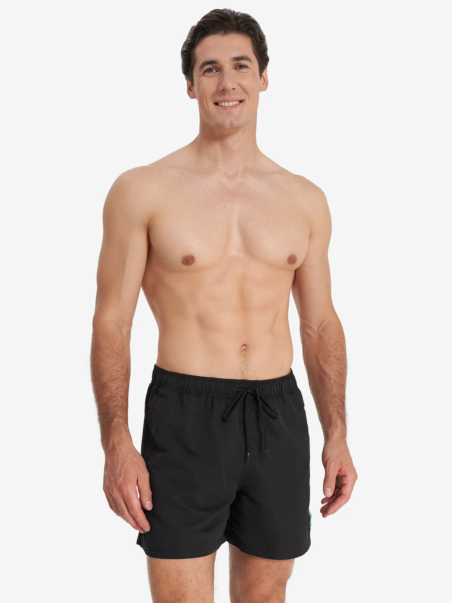 Шорты плавательные мужские Reebok Reuben, черный, арт. L5_71064_RBKR00-BLACK/GREEN