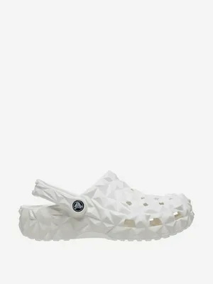 Сабо женские Crocs Classic Geometric Clog, белый, арт. 209563C1G-100