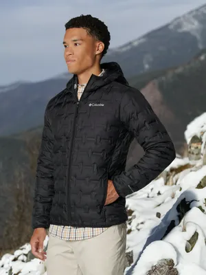 Пуховик мужской Columbia Delta Ridge II Down Hooded Jacket, черный, арт. 2086221CLB-010
