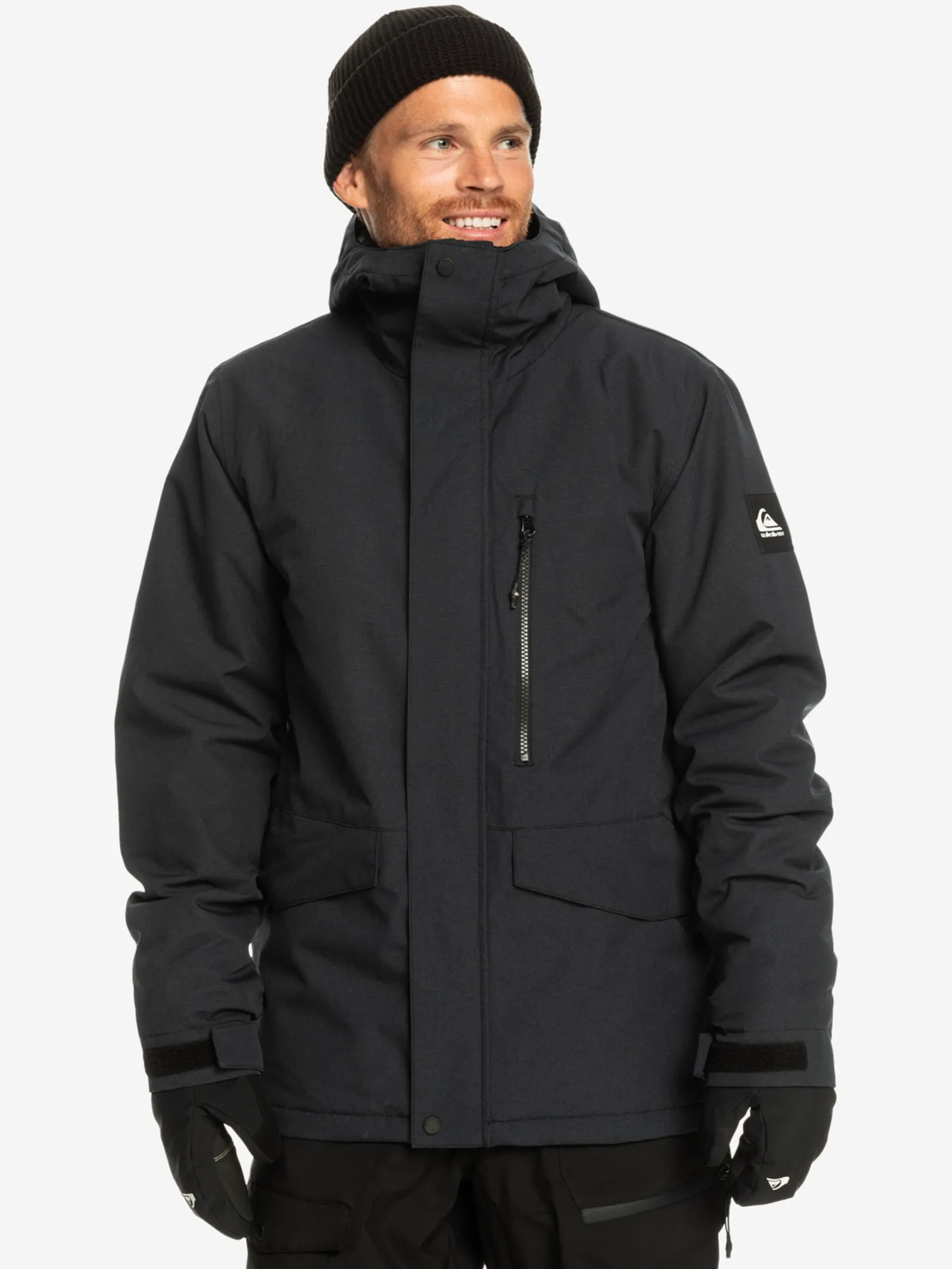 Куртка утепленная мужская Quiksilver Mission Solid, черный, арт. EQYTJ03266Q02-KVJ0