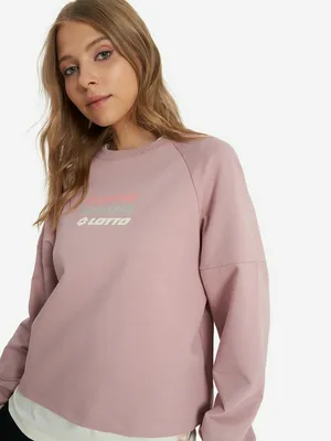 Свитшот женский Lotto Blocco Crewneck, фиолетовый, арт. LTA241F620L0W-77