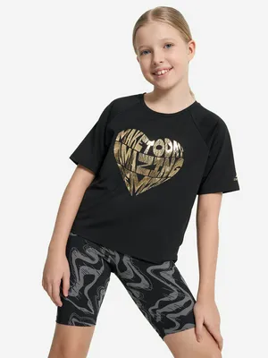 Футболка для девочек Demix, черный, арт. 134470DMX-99