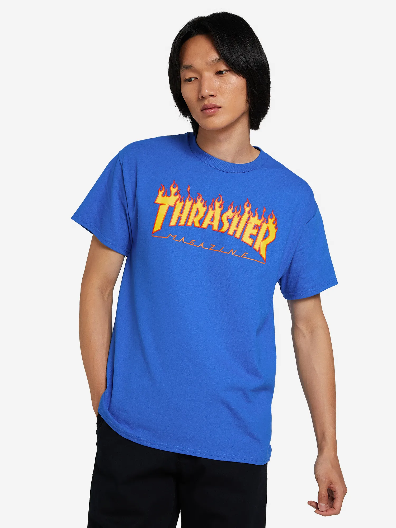Футболка Thrasher Flame Logo, синий, арт. 311019TRR-ROYAL