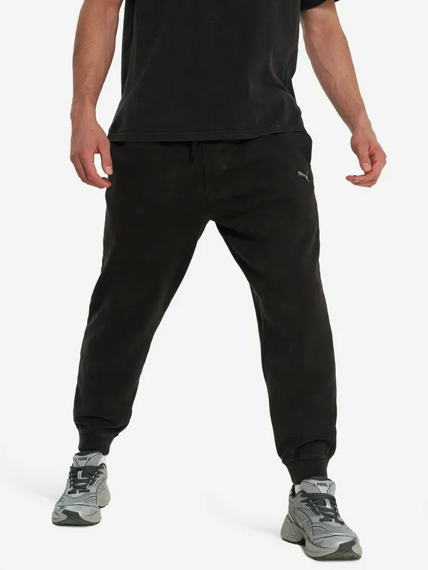 Брюки джоггеры Puma Ess Elevated зауженные, черный, арт. 688436P0P-01