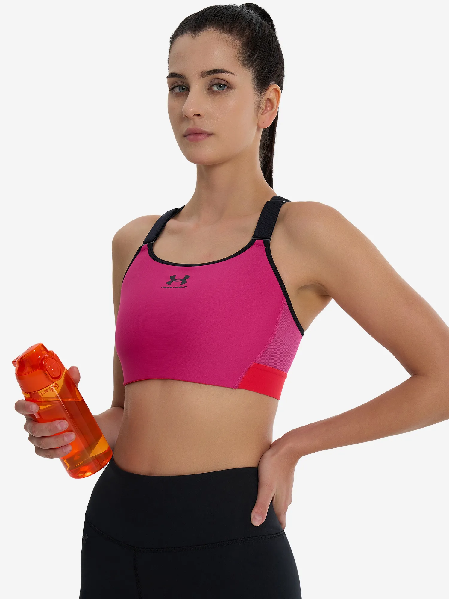 Спортивный топ бра Under Armour, розовый, арт. 1379195U0F-686