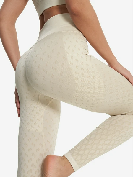Легинсы Demix HighFlow Yoga Seamless Gfx, бежевый, арт. 136575DMX-CC
