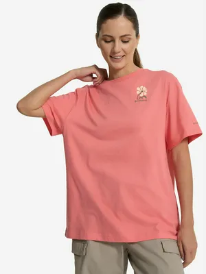 Футболка женская оверсайз Columbia Rolling Bend Graphic Oversized Tee, розовый, арт. 2120031CLB-685