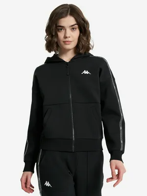 Толстовка женская оверсайз Kappa, черный, арт. 137679KAP-99