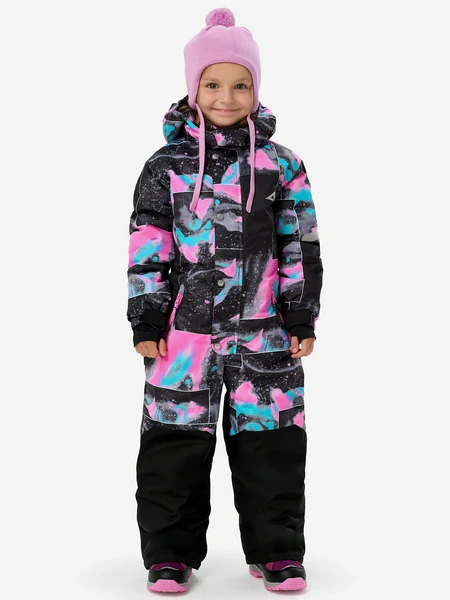 Комбинезон для девочек Oldos, серый, арт. AWA25OVG110O1K-DARK GRAY - PINK
