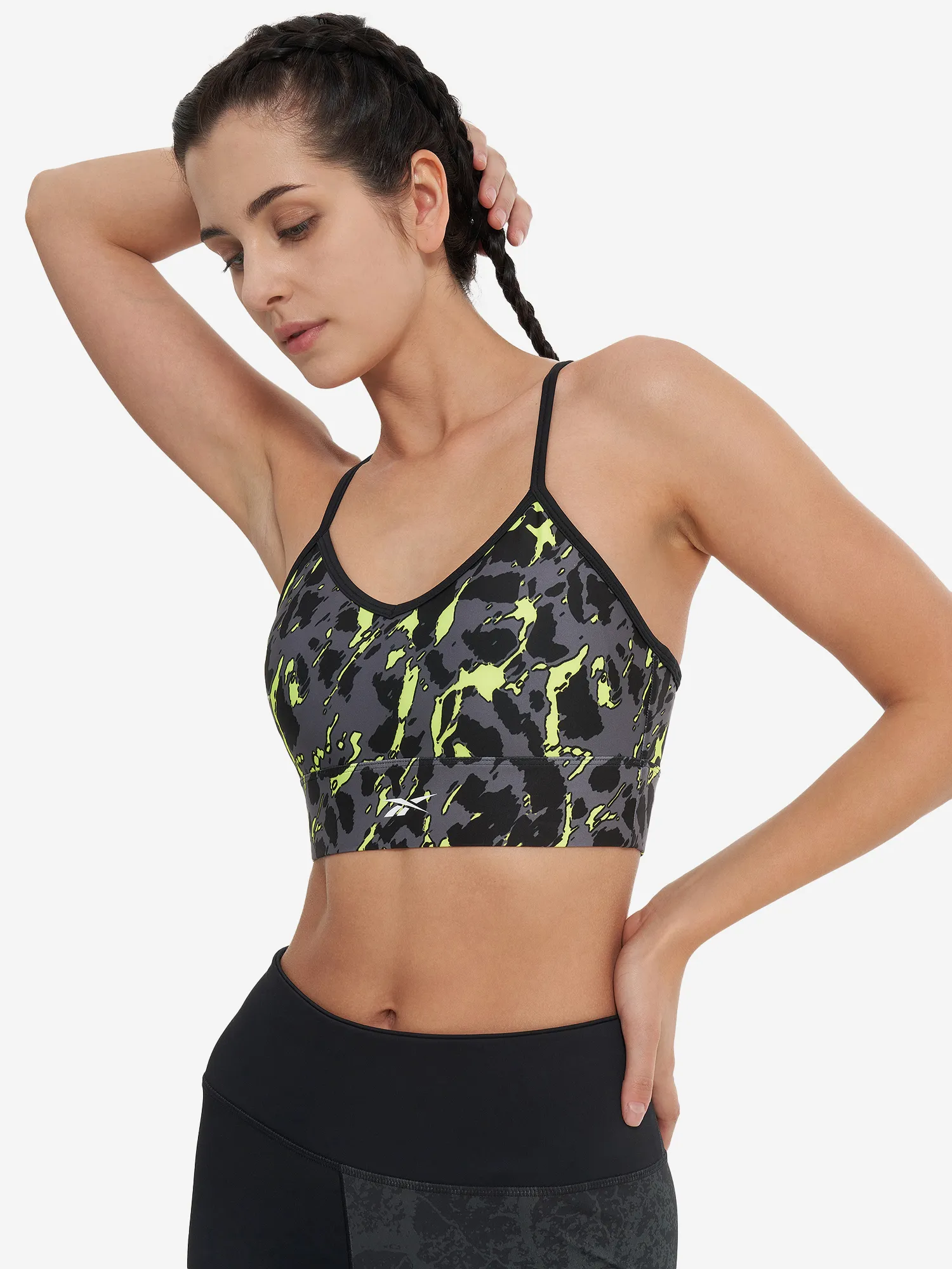 Топ бра спортивный Reebok, черный, арт. 100206296R00
