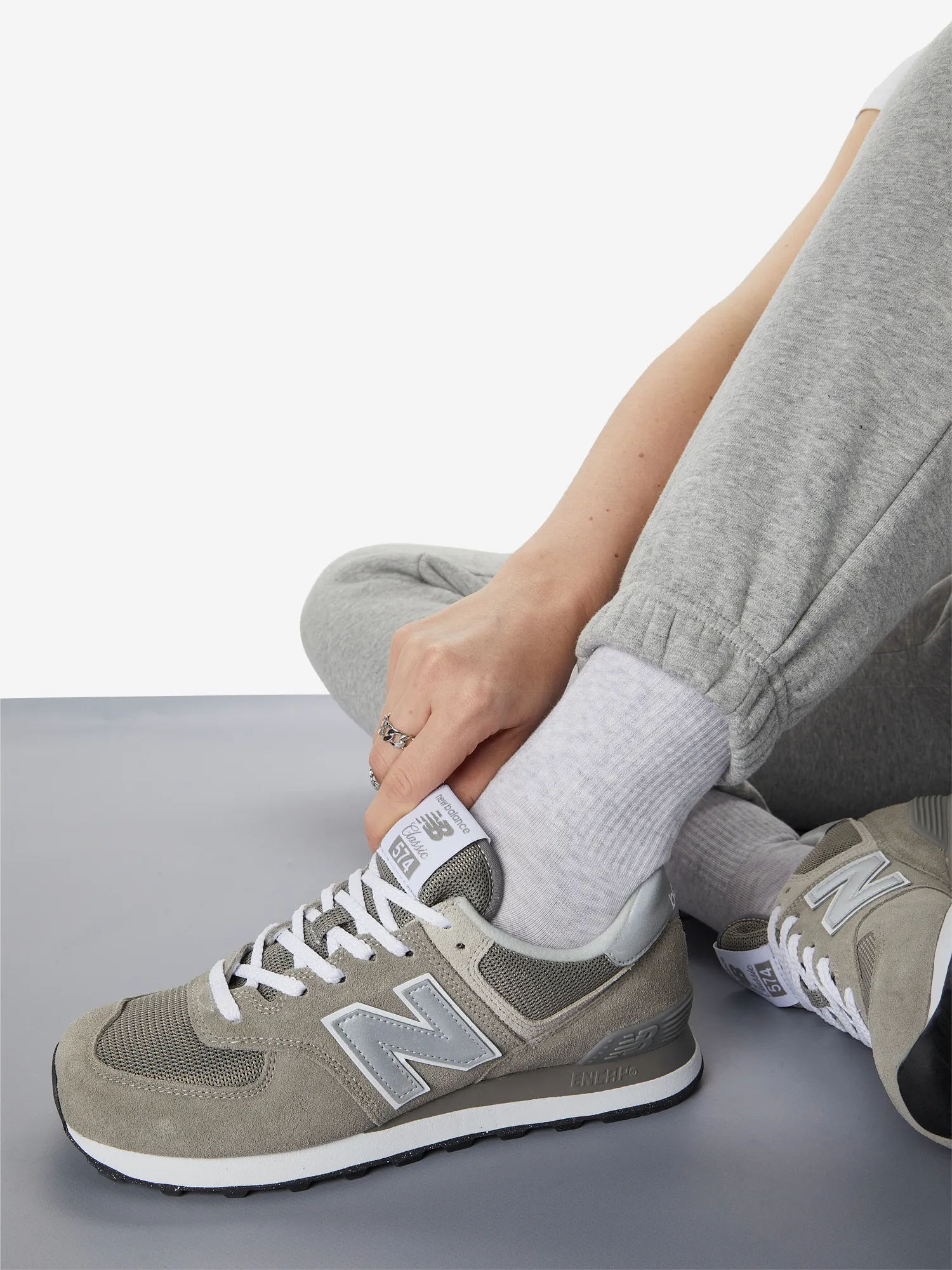 Кроссовки женские New Balance 574 Classic, серый, арт. WL574EVGN04
