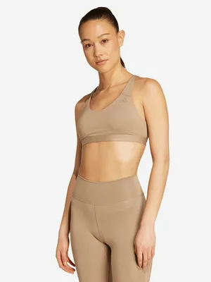 Топ бра спортивный Adidas, коричневый, арт. JL5489A01