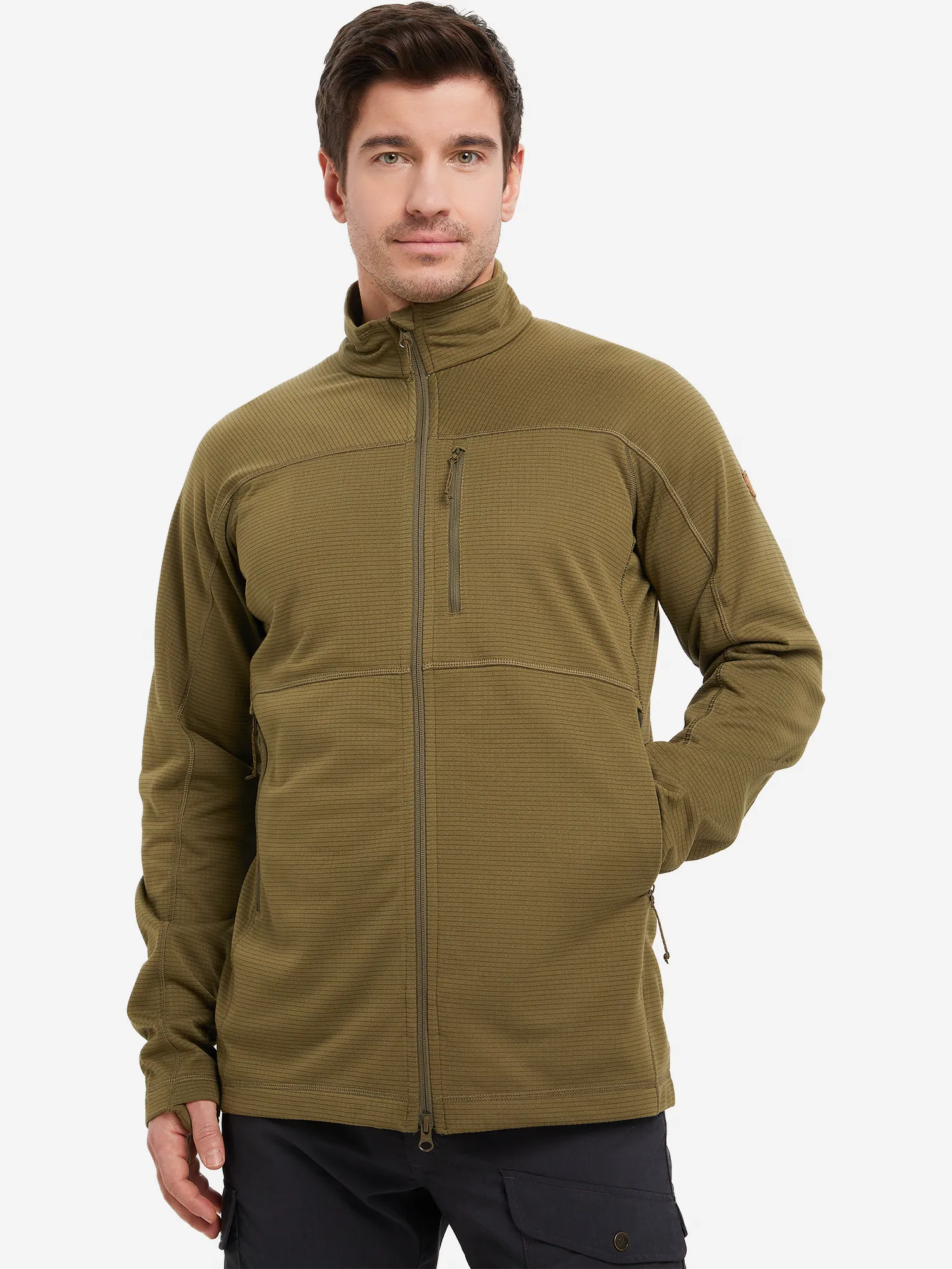 Джемпер флисовый мужской Fjallraven Abisko Lite, зеленый, арт. F86971FJR-620