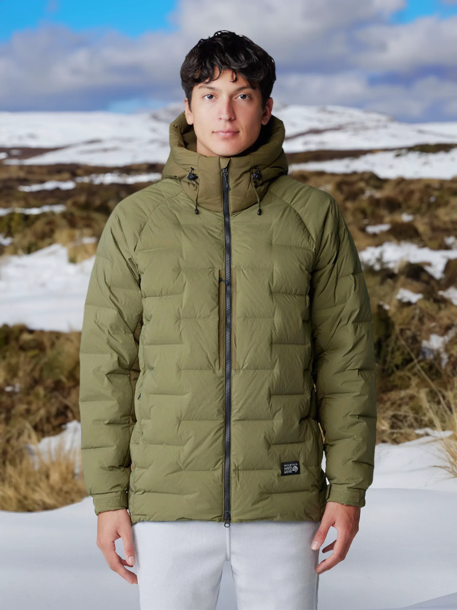 Пуховик мужской Mountain Hardwear Stretchdown, зеленый, арт. 2077741MHW-353