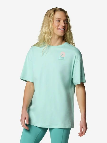 Футболка женская оверсайз Columbia Rolling Bend Graphic Tee, голубой, арт. 2120031CLB-325