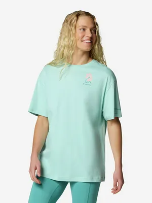 Футболка женская оверсайз Columbia Rolling Bend Graphic Tee, голубой, арт. 2120031CLB-325