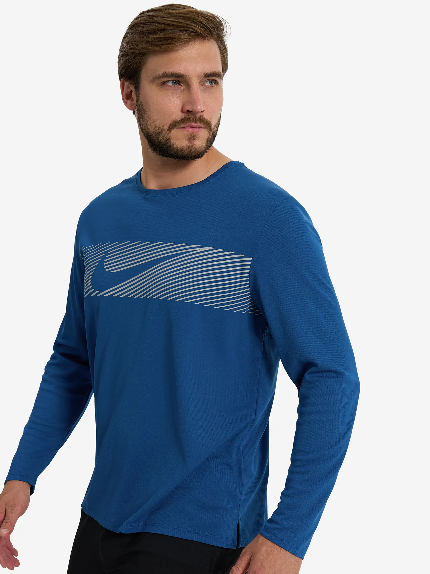 Лонгслив Nike Miler, синий, арт. FB8552N06-476