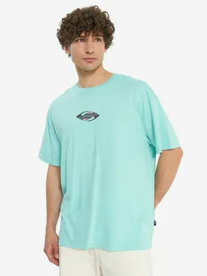 Футболка мужская оверсайз Quiksilver Global Heat, голубой, арт. EQYZT08021Q02-BGH0