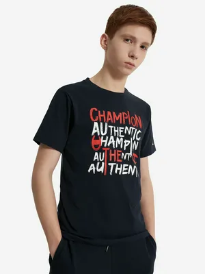 Футболка для мальчиков Champion, синий, арт. 307130C0K-BS501
