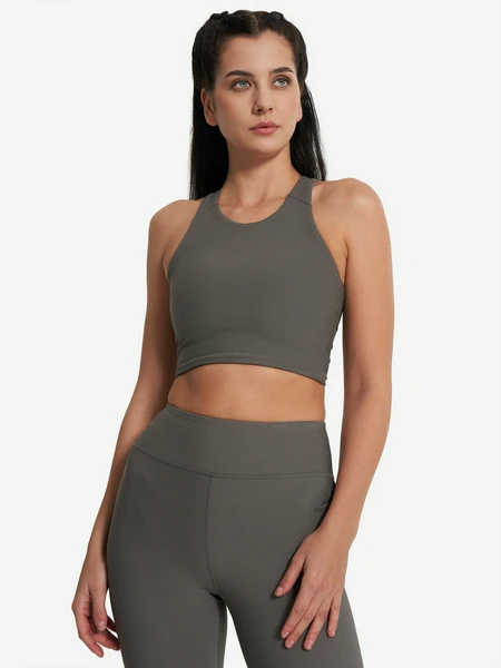 Топ бра спортивный Demix HighFlow Yoga Longline, серый, арт. 137991DMX-97